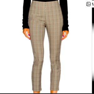 Rag & Bone Pants - Brown Plaid Flat Front Ankle Length